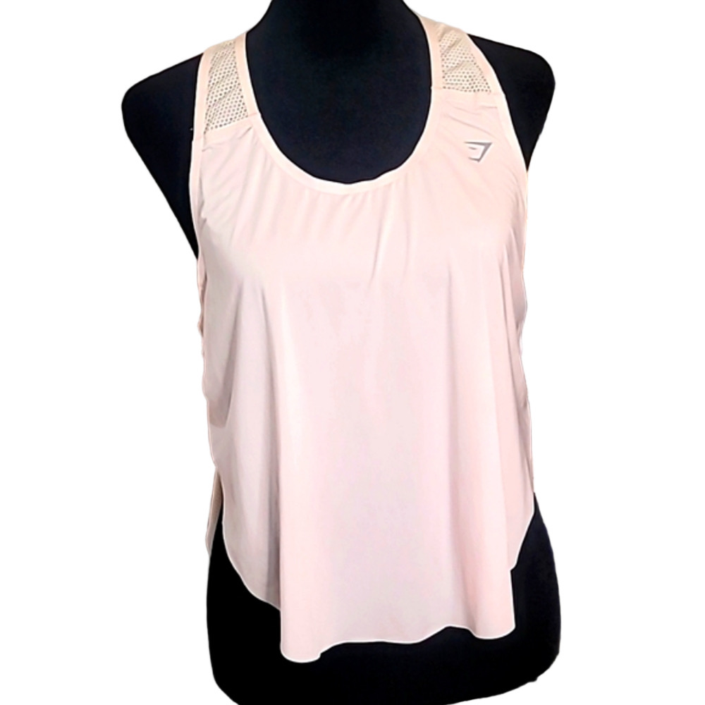 RARE 🦈 Gymshark Flow Light Pink Tank Top
